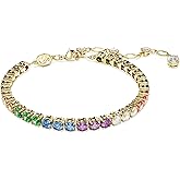 Swarovski Matrix Hoop Earrings, Bracelet, Tack Pin, Multicolored Crystals, Gold-Tone Finish