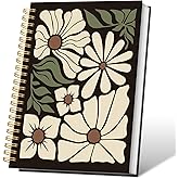 VONTP Boho Spiral Notebook, Journal for Women, Notebooks for Work,College Ruled Notebook Journal for Writing,Boho Gifts for Women Student Teacher,5.5x8.3