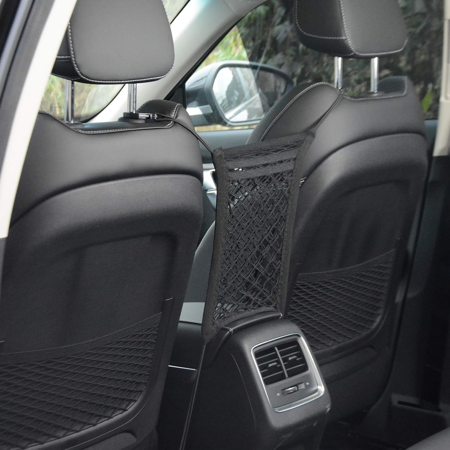 Bestdoggo Car Dog Barrier for Dogs Net Barrier 3 Layers Car Mesh Organizer, Car Divider, Dog Car Accessories, Pet Barrier, Design for Safety of Driving with Children & Pets Dog Barrier SUV(Black) : Pet Supplies