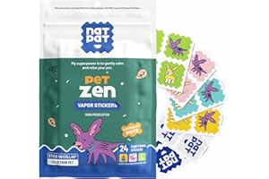 NATPAT Pet Zen Calming Patches for Dogs – Non-Medicated Effective Stress Relief for Travel, Fireworks & Separation Anxiety - Long Lasting & Non-Toxic (24 Patches) - Locket Sold separetely
