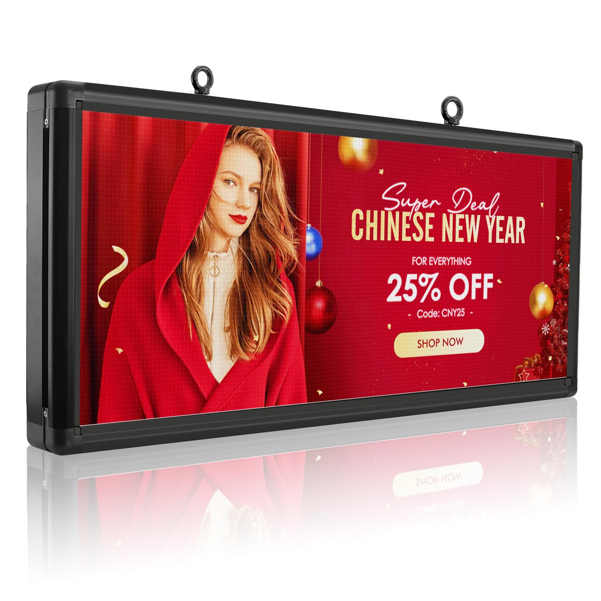 Photo 1 of ***UPDATED 2/25***P6 Outdoor Full Color Programmable Scrolling Led Sign Custom Digital Sign Displays WIFI Control Open Matrix Panel Electronic Message Board Screen Ticker For Store Business Advertising
