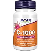 NOW Foods Supplements, Vitamin C-1,000 with Rose HIPS & Bioflavonoids, Antioxidant Protection*, 30 Veg Capsules