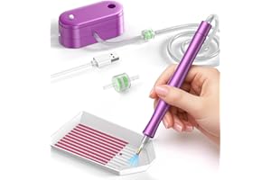 WOLIOS Electric Diamond Painting Pen – Premium Vacuum Art Tools, Art Painting Accessories and Tools Without Wax, Diamond Kits with Storage Tray, Quiet and Long-Lasting (Purple