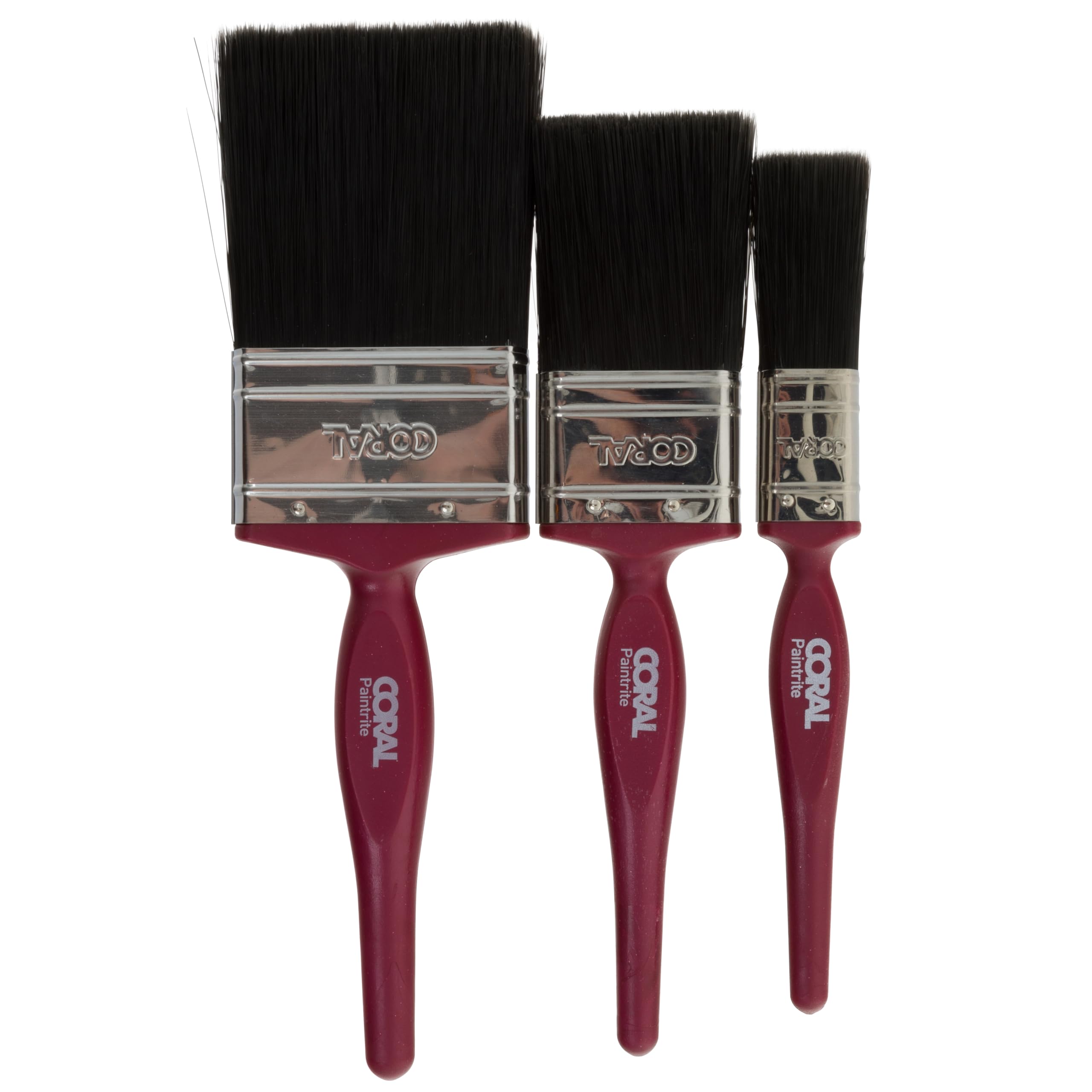 Coral 31437 Paint rite Paint Brushes for All Purpose Trade Painting 3 Piece Pack Set