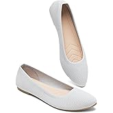 BABUDOG Women's Mesh Flats Shoes Pointed-Toe Dress Shoes for Women Black Flats Comfortable Memory Foam Flats