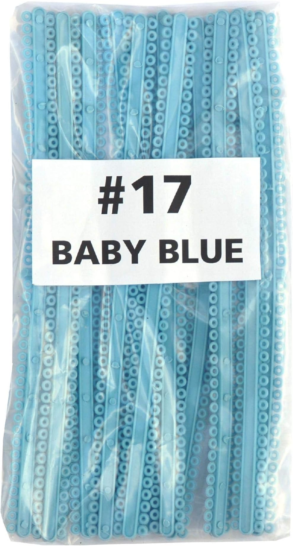 Dental Orthodontic Ligature Ties (#17 BABY BLUE) Elastomeric O-rings Braces Rubber Bands (1056 pcs) Long Sticks
