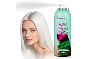 ASOCREW Christmas White Hair Spray,Hair Color Spray Dye,Temporary Hair Color Wax for Kids Women,Washable Hair Coloring Pomades Natural Hair Dye for Party,Cosplay(White)