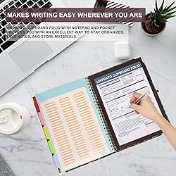 HWPRATO Clipboard Folio with Refillable Lined