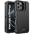 ZEROLEMON Battery Case for iPhone 16 Pro Max, 10000mAh Capacity, 18W Fast Charging Power with Full Edge Protection Extended RuggedJuicer Battery Charger Case for iPhone 16 Pro Max - Black