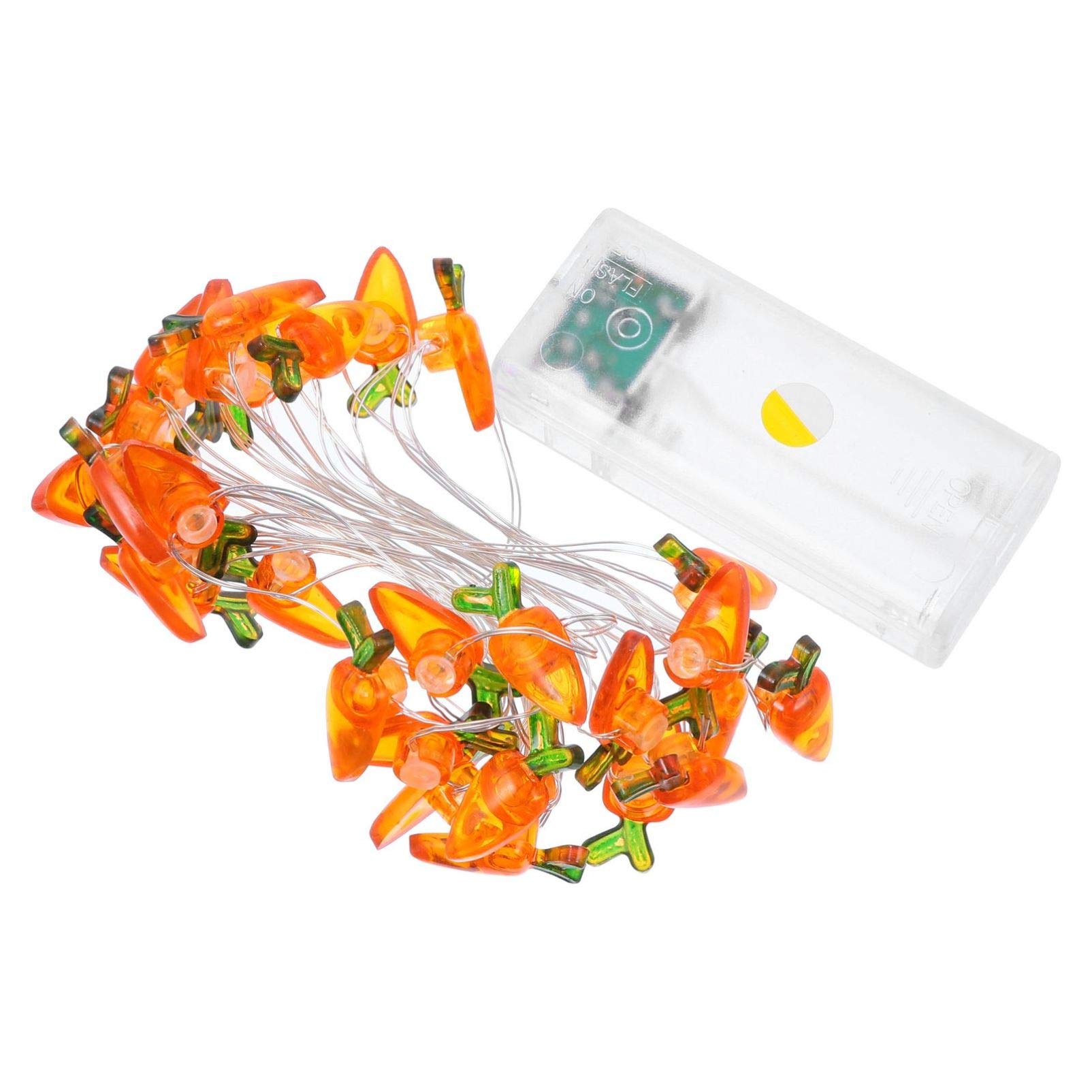 Uonlytech 1Pc Carrot Battery Light Xmas Light String Ornament LED Lamp String Decorative Lamp Carrot Battery