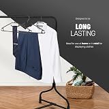 KEPLIN Space Saving Black Plastic Coat Hangers 20 Pack Swivel Non Slip view 4