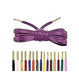 Loop King Laces - Premium Purple Flat Leather Shoe