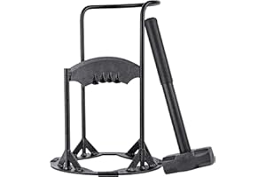 Flanagan 12''x 17''XXL Kindling Splitter for Wood,9LBS Firewood Splitter with 6LBS Wood Splitting Sledge Hammer, Open Top Ring Design Manual Log Splitter,No Sharp Edge, Easy Portability