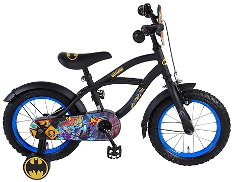 Batman Fahrrad 14 Zoll Kinderfahrrad ab 3 bis 5 Jahre schwarz Jungenfahrrad
