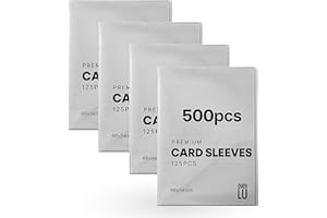 Over Lu | 500pcs fundas para tarjetas, Protectores de Tarjetas Coleccionables ajuste perfecto, tarjetero de plástico para tarjetas de intercambio compatible con MTG, TCG (500pcs Funda Suave)