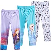 Disney Frozen Princess Anna Elsa Girls 3 Pack Leggings