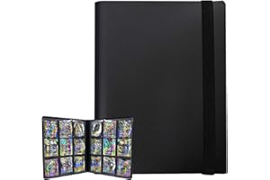 Trading Card Binder and Album - Compatible with Hockey, Football, Basketball, Baseball, MTG, TCG, and Other Sports Cards - 9-
