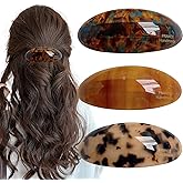 3 PCS Acetate Hair Barrette,Large Vintage Hair Barrette for Women,French Tortoise Shell Hair Clips Vintage Snap Hair clips Accessories Gifts for Women Girls Thick Hair