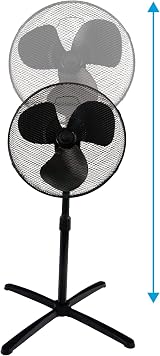 Igenix DF1655BL Pedestal Fan 16 Inch 40 W 3 Speed Oscillating Black view 2