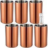 Potchen 6 Pack Wine Chiller Bucket Wine Bottles Cooler Bulk, Stainless Steel Double Wall Insulated Champagne Ice Bucket for Parties,Fits for 750 ml Bottles (Copper)