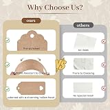 Koogel Brown Kraft Gift Tags 120 Pcs with Jute String 9x4 cm Heart Cut-Out view 5