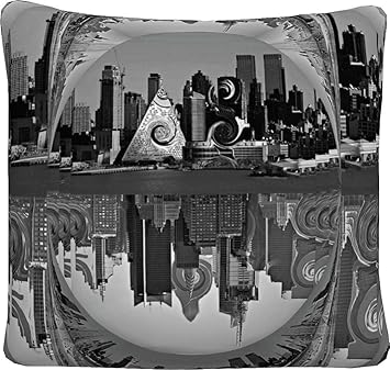 Amazon Com Memories In Nyc Grey Decorative Throw Pillow