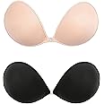 MITALOO Push up Strapless Self Adhesive Plunge Bra Invisible Backless Sticky Bras