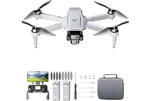 TIZZYTOY GPS Drone with Dual 4K UHD Cameras for Beginners, Adults & Kids, Brushless Motor, WiFi FPV, Under 249g, SD Card Slot (Card Not Included), 50-Min Flight, 2,625ft Range, Auto Return, 5G Transmission, Altitude Hold, Foldable — RC Quadcopter Gift