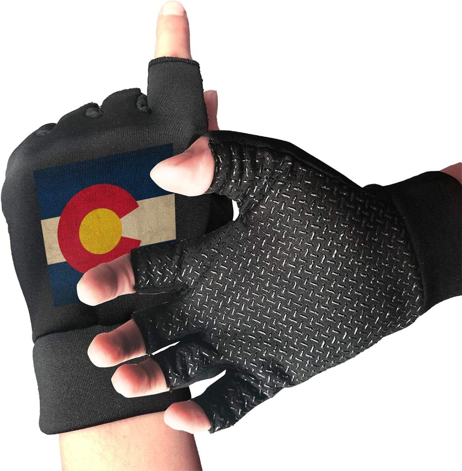 Cycling Gloves Retro Colorado State Flag For Men Women