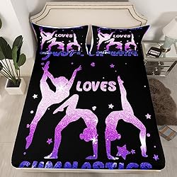 Erosebridal Gymnastics Bed Sheets Twin Size Girls