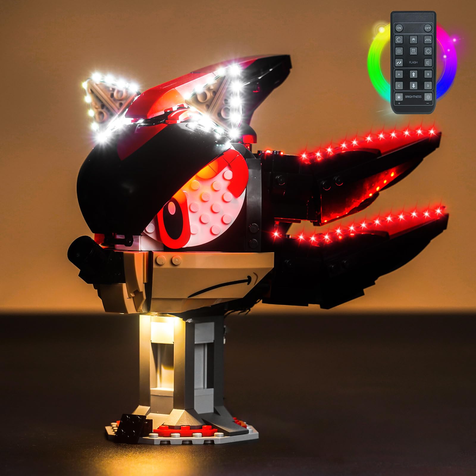 Remote Control Light Kit Compatible with Lego 77000 Shadow The H'edgehog (No Model), Led Light Set for Shadow The H'edgehog 77000 Creative Toys