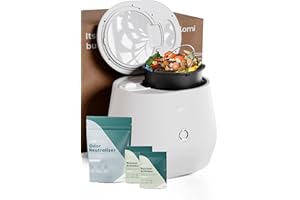 Lomi 1 Bundle – 3L, Electric Composter + 90 Cycles Pods + 45 Cycles Filters, World’s First Smart Waste Kitchen Bin That Turns Waste into Natural Fertilizer with a Single Button, Indoor Compost Bin