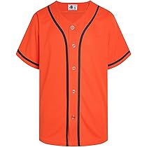 Amazon.com: DEHANER Orange Baseball Jerseys for Men Women Youth 