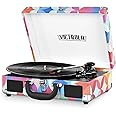 Victrola Journey Bluetooth Portable Suitcase Record Player – with Built-in Speakers, 3 Speed Vinyl Record Player, RCA Out, Headphone Jack, GEO