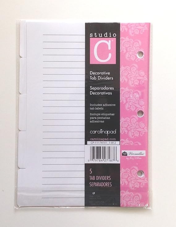 Amazon Com Studio C Decorative 5 Tab Dividers 6 X 8 5 For