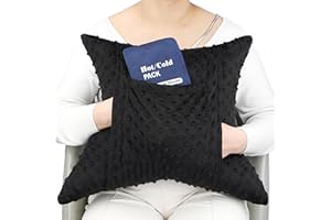 HAPIPOPPY Hysterectomy Recovery Pillow Hysterectomy Pillow Post Surgery with 2 Pockets for Hysterectomy Recovery Must Haves Products Gifts Tummy Tuck Abdominal Surgery Shock Absorbing Cushion Minky Dot Black