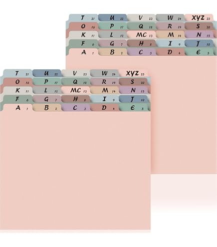 Amazon.com : Card Guides, Alpha, 1/5 Tab, Polypropylene, 4 x 6, 25