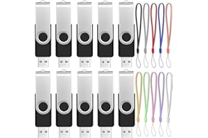 16GB USB Stick Flash Drive 10 Pack USB 2.0 Memory Stick Clé USB Key USB Drive Swivel Design Thumb Drive Jump Drive Pen Drive 