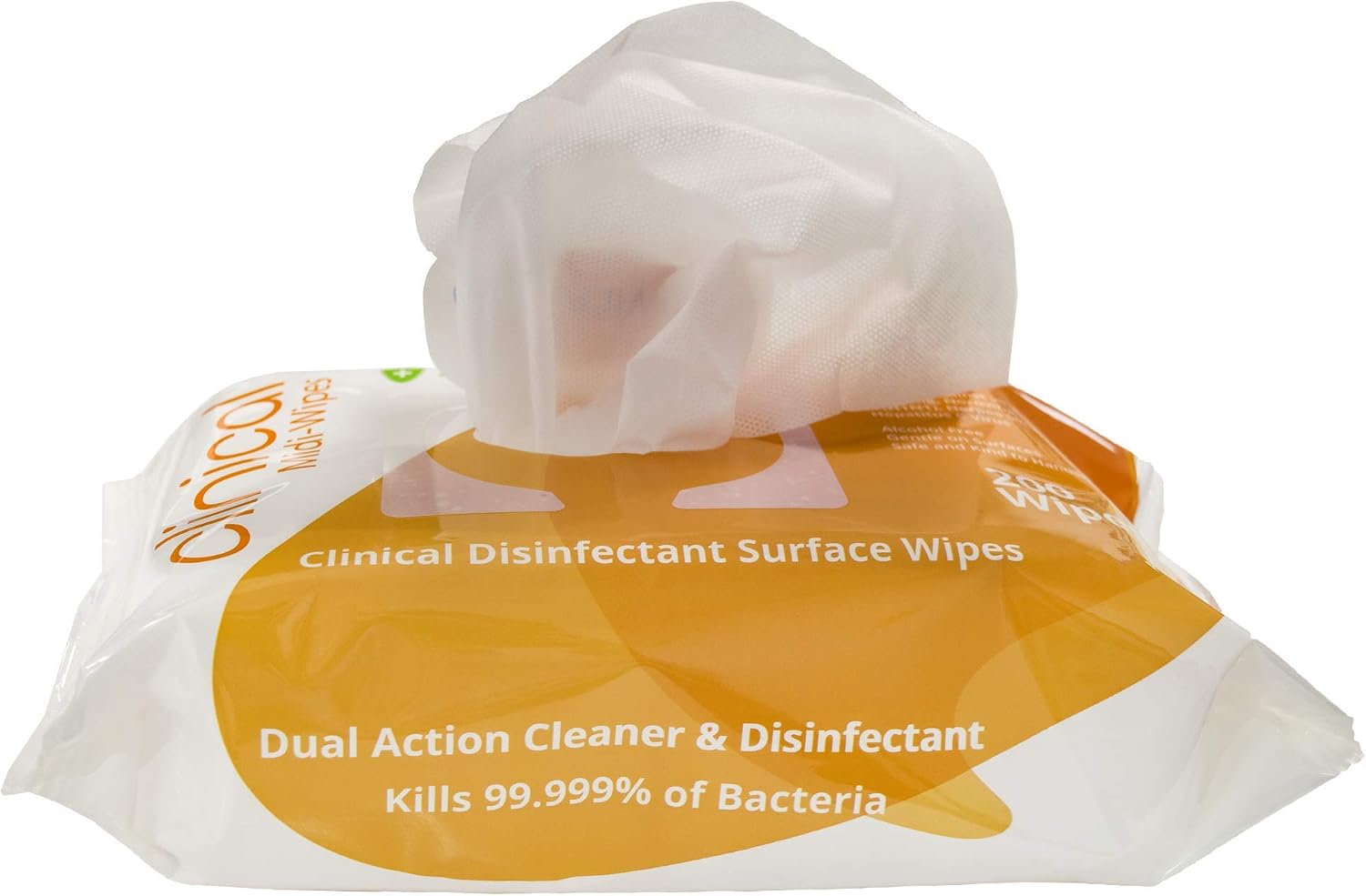Uniwipe Clinical Midi-Wipes, Antibacterial, Sanitising, Kills 99.999% of Germs, 200 Count, Yellow Zone, 200 count (Pack of 1) - Image 3