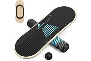 Sportneer Balance Board - 7 Modes Wobble Board with Adjustable Stoppers - Exercise Balancing Stability Trainer for Improve Ba