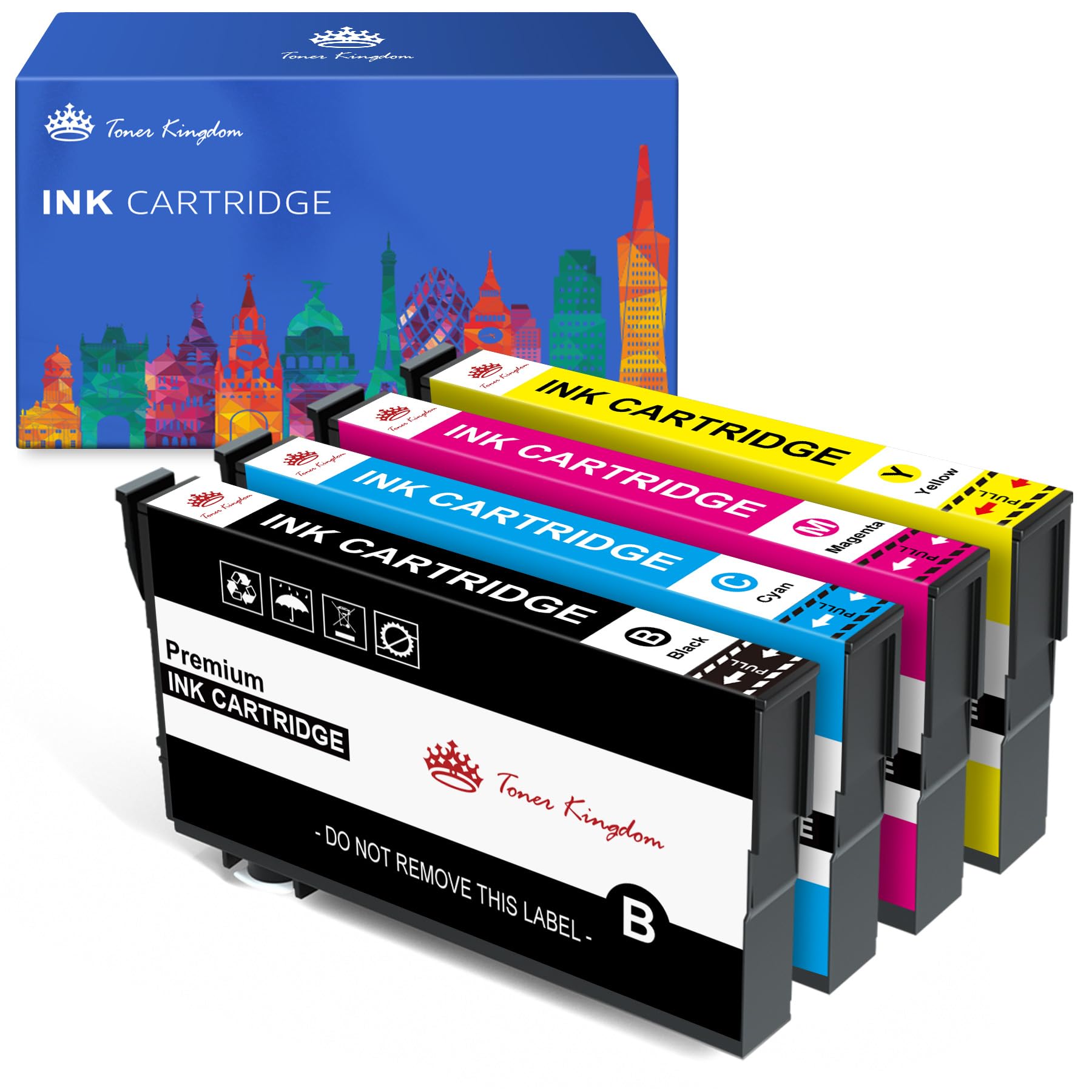 Toner Kingdom Compatible for 405XL Replacement for Epson 405 405XL Ink Compatible with WorkForce Pro WF-3820DWF WF-3825DWF WF-4820DWF WF-4825DWF WF-4830DTWF WorkForce WF-7310DTW WF-7830DTWF