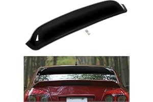 HECASA Roof Spoiler Compatible with 2002-2006 Acura RSX 2-Door Rear Window Roof Visor Sun Guard Spoiler Wing Black Painted