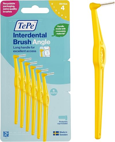 TePe Interdental Brush Angle Yellow ISO 4 0.7mm 6pcs