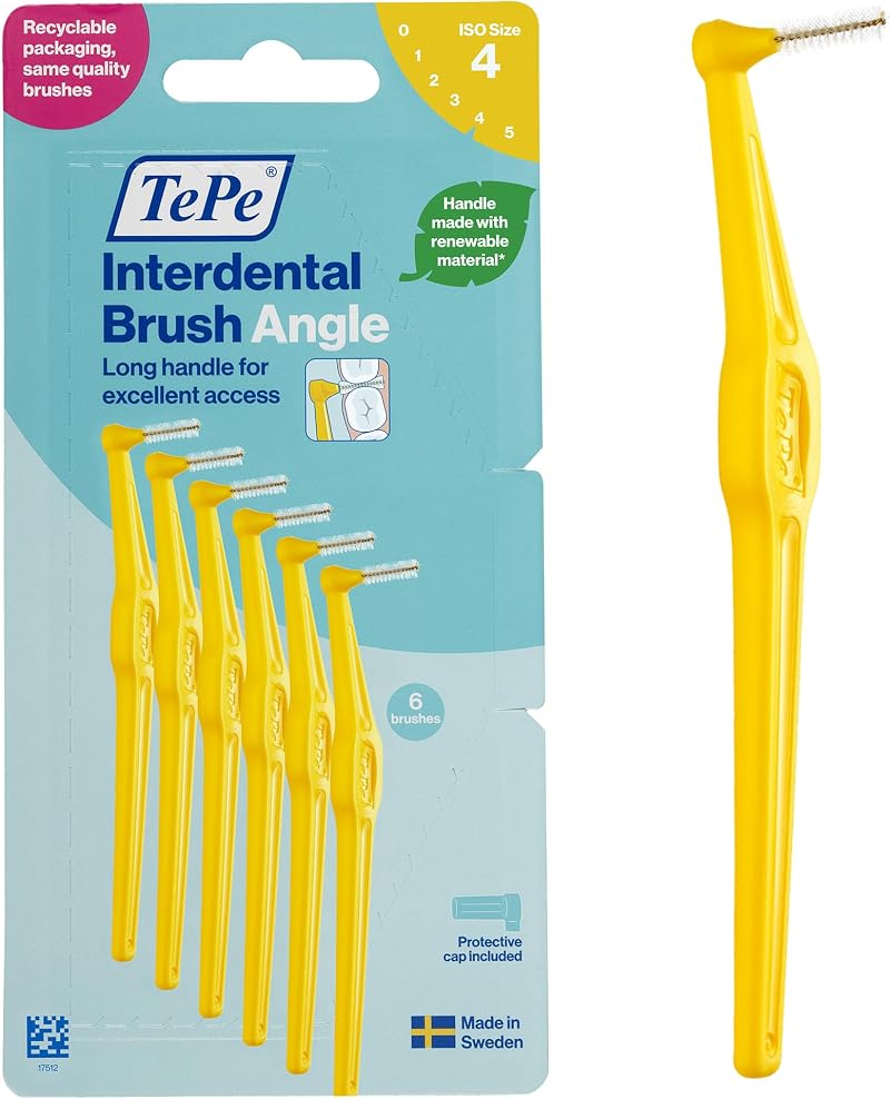 TePe Interdental Brush Angle Yellow ISO 4 0.7mm 6pcs