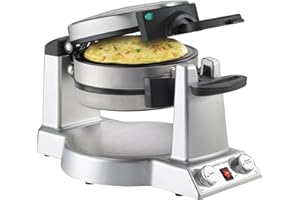 Cuisinart Breakfast Express Flip 1 Side Belgian Waffle & 1 Side Omelet Maker, Stainless Steel WAF-B50