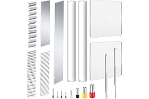 Yayatty 19 PCS Polymer Clay Tools, Acrylic Clay Roller, Acrylic Sheet, Clay Slicer Blade, Round Polymer Clay Cutters with Clay DIY Tool for Clay DIY