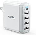 Anker Charger, 40W 4-Port USB Phone Charger with Foldable Plug, PowerPort 4 for iPhone 14/Pro/Pro Max/13/12, iPad Pro/Air/Mini, Galaxy S23/S22/S21, Note 20 Ultra, LG, Nexus, HTC, and More