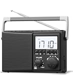Digital AM/FM/SW Radio With NOAA Weather Alert - 4000mAh Rechargeable Portable Radio With MP3 Player