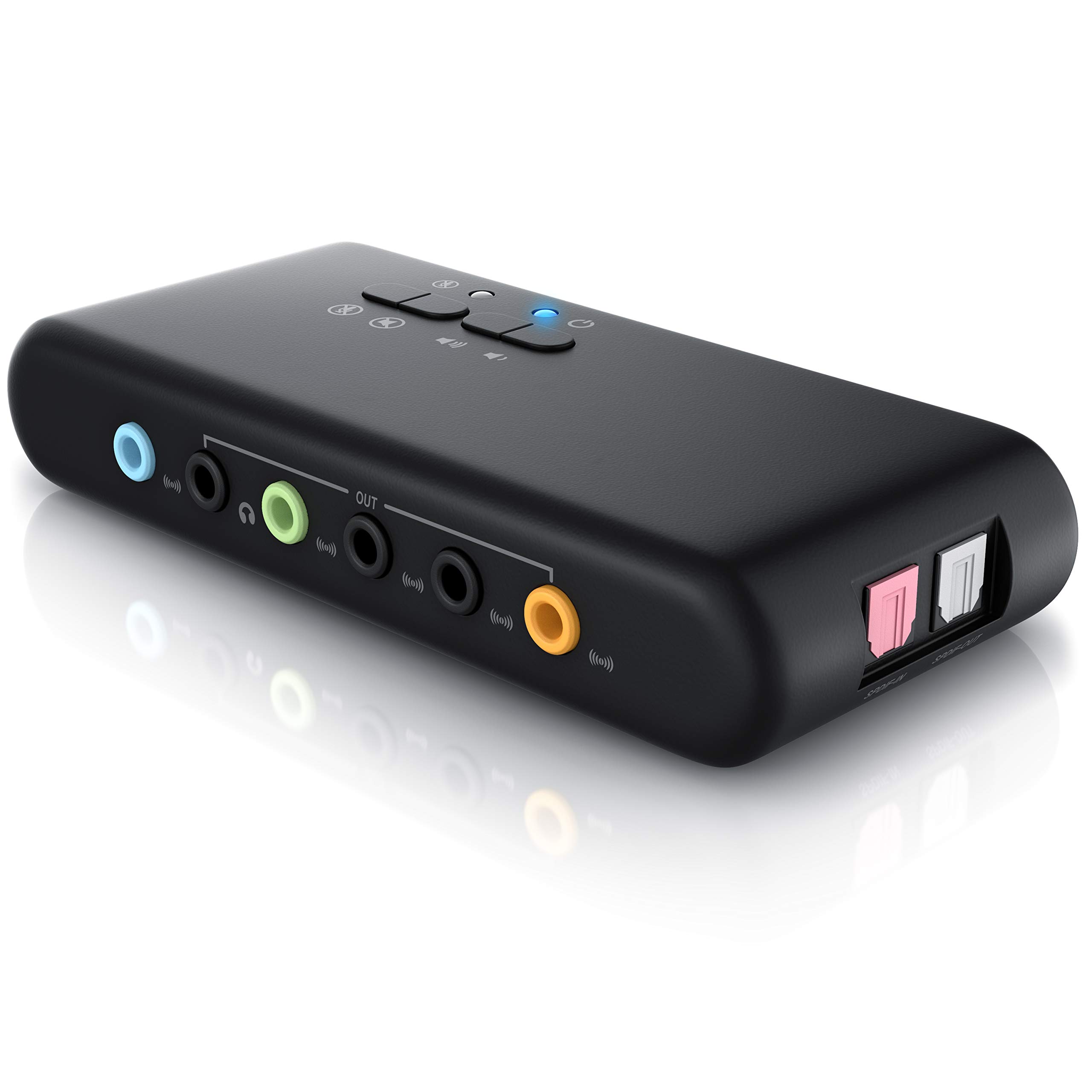 CSL - USB 7.1 external sound card 8-channel - 7.1 Channel USB Soundbox - Dynamic 3D Surround Sound - up to 8 speakers - simultaneous recording and playback - analog and digital audio equipment