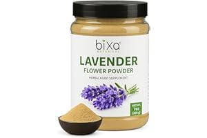 bixa BOTANICAL Lavender Powder for Drinks|Lavandula angustifolia|Lavender for Coffee, Baking, Lattes, Smoothies & Tea|Edible Culinary Powder|100% Pure,Non GMO, 140+ Years of Herbal Heritage, 200g/7oz
